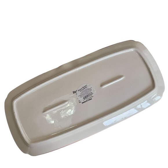 Heritage Rectangular Serving Platter 14.5" Christmas holiday pinecone charcuteri - Picture 5 of 10